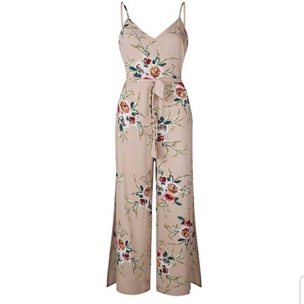 Floral Jumpsuit Romper Womens Medium